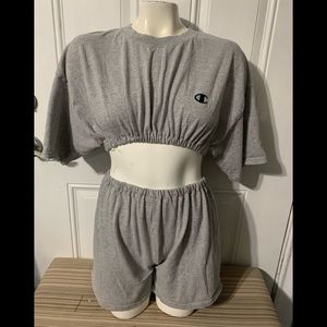 Champion Women's Athletic Gray Shorts Set LOT O